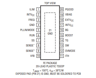 LINEAR(凌特) LTC3769EFE 60V、低 IQ、同步升壓型轉(zhuǎn)換器控制器