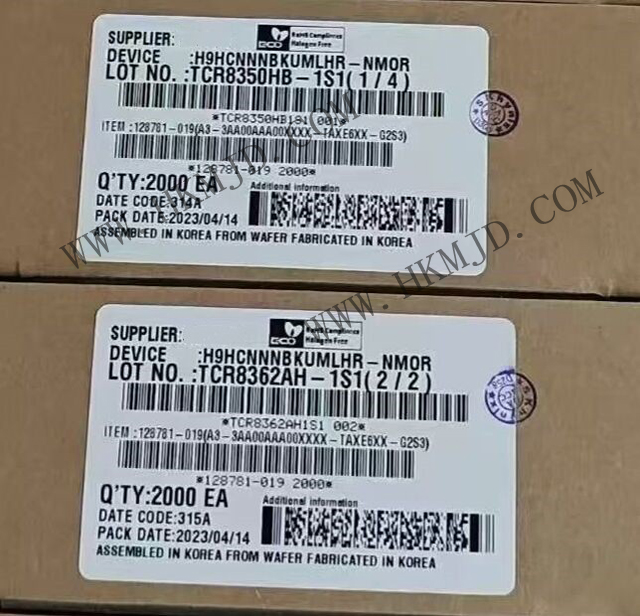 供應SK海力士H9HCNNNBKUMLHR-NMOR LPDDR4X內存芯片